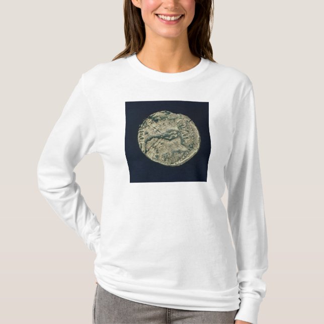 Camiseta Moneda con las cabezas de Julio César y de (Anverso)