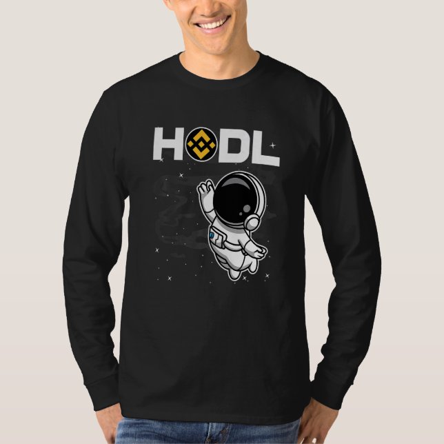 Camiseta Moneda De Astronauta HODL Binance BNB A La Cripta  (Anverso)