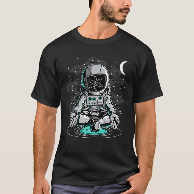 Camiseta Moneda De ÁTOMO Astronauta Yoga Cosmos En La Cript (Anverso)