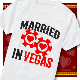 Camiseta Moneda de Casino de Pareja de Amor recién Casados