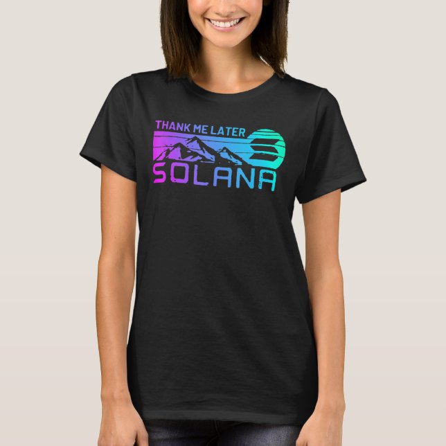 Camiseta Moneda De Cripto Solana Para Sol Cryptocurrency Co (Anverso)