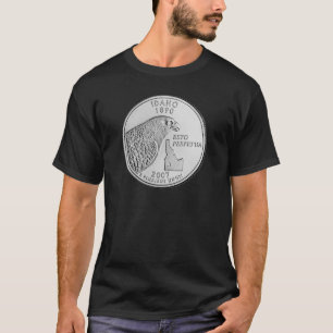 Camiseta Moneda de Idaho del cuarto de dólar estatal