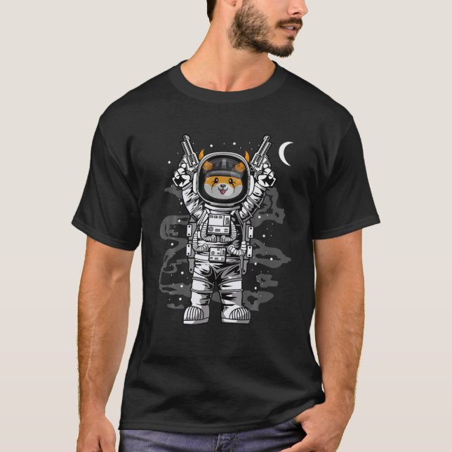 Camiseta Moneda De La Inu Floki Del Astronauta Al Símbolo D (Anverso)