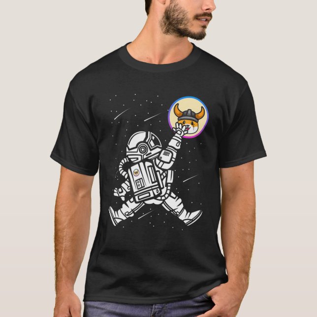 Camiseta Moneda De La Moneda Inu De La Floki Del Astronauta (Anverso)