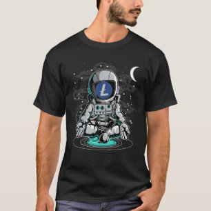 Camiseta Moneda De Litecoin LTC De Yoga Astronauta A Cripta