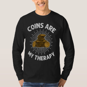 Camiseta Moneda de los hombres Moneda numismática de las mu