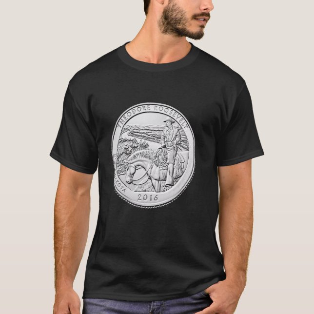 Camiseta Moneda de un cuarto de dólar del Parque Nacional T (Anverso)