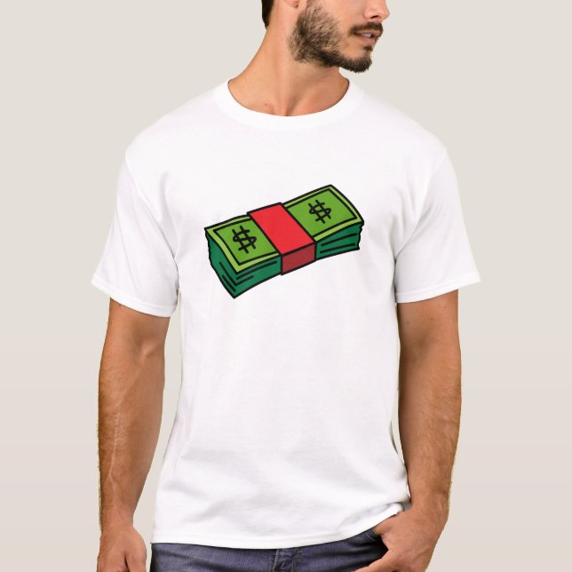 Camiseta Moneda del efectivo del dólar de las cuentas de (Anverso)