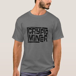 Camiseta Moneda en línea de Mens Crypto Miner