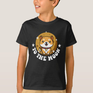 Camiseta Moneda Graciosa Del Bebé A La Luna
