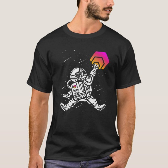 Camiseta Moneda HEX de astronauta salta a la luna cripto to (Anverso)