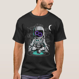 Camiseta Moneda Mática Del Polígono De Yoga Astronauta Al C