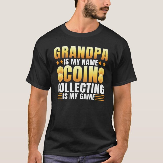 Camiseta Moneda numismática de los hombres Colección de mon (Anverso)