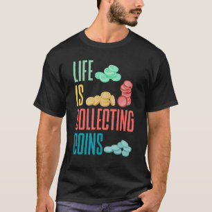Camiseta Moneda que recoge la vida numismática numismática
