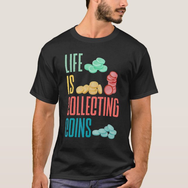 Camiseta Moneda que recoge la vida numismática numismática  (Anverso)