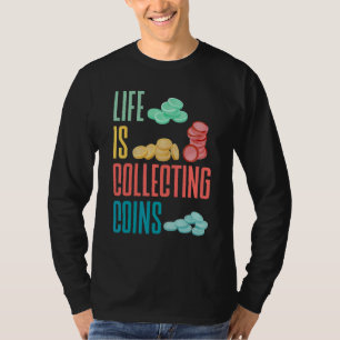 Camiseta Moneda que recoge la vida numismática numismática