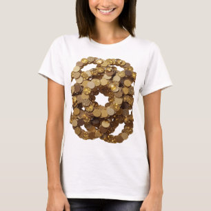 Camiseta Monedas de Oro Clásicas Motivo Artístico