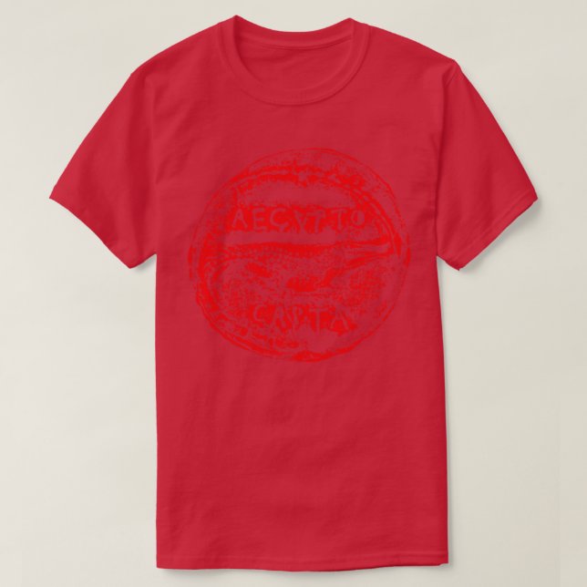 Camiseta Monedas romanas antiguas Monedas Cocodrilo egipcio (Diseño del anverso)