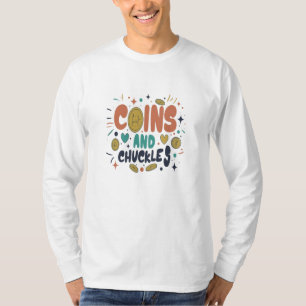 Camiseta Monedas y rizos diseño de palabras de varios color