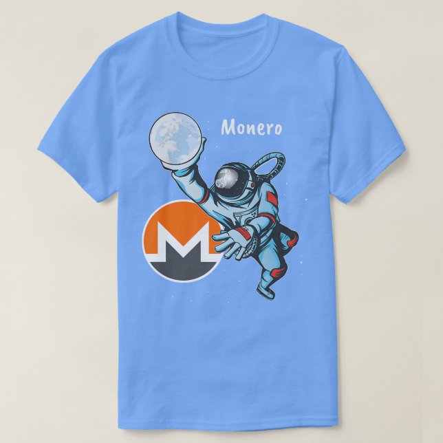 Camiseta Monero XMR astronauta hombre espacial Dunk Crypto  (Diseño del anverso)