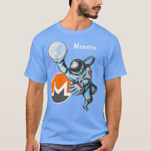 Camiseta Monero XMR astronauta hombre espacial Dunk Crypto