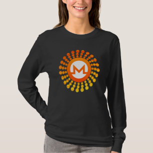 Camiseta Monero Xmr Crypto Currency Circle Naranja Sunset
