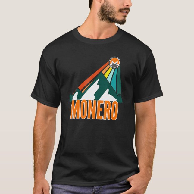 Camiseta Monero Xmr Crypto Mountain Sun Rays Criptocurrency (Anverso)