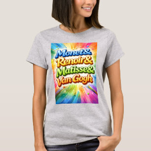 Camiseta Monet Renoir Matisse Van Gog coloridos
