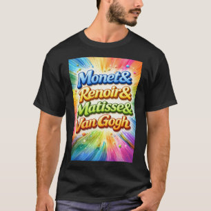 Camiseta Monet Renoir Matisse Van Gogh Colorido