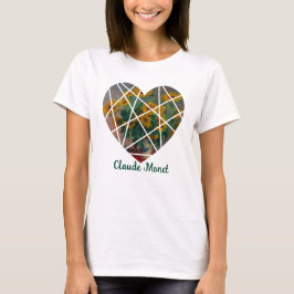 Camiseta Monet Sunflowers Heart Personalized Quote Design