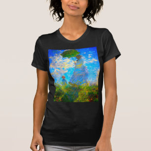 Camiseta Monet Woman con una sombrilla