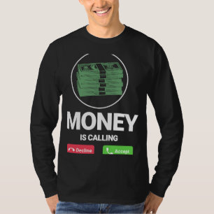 Camiseta Money está llamando a la aplicación Empresarial pa