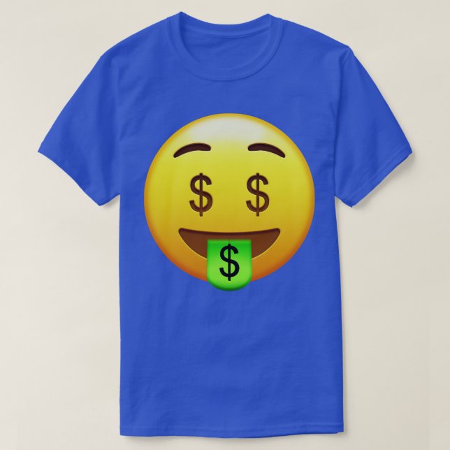 Camiseta Money Mouth Face Emoji TShirt (Diseño del anverso)