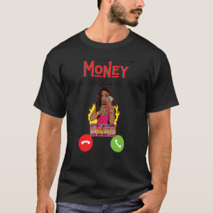 Camiseta Moneys llama a dinero divertido hombres que trabaj