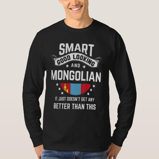 Camiseta Mongolian Flag Native Pride  Mongolia Mongolian Ro (Anverso)