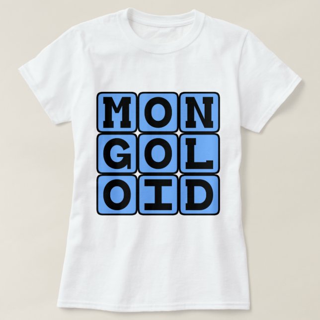 Camiseta Mongoloide, término ofensivo (Diseño del anverso)