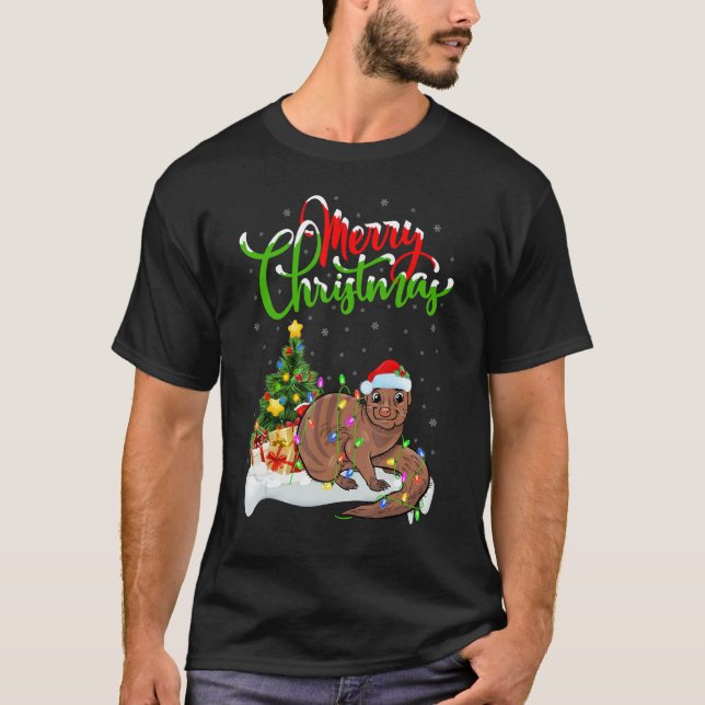 Camiseta Mongoose   Xmas Decorations Santa Mongoose Christm (Anverso)