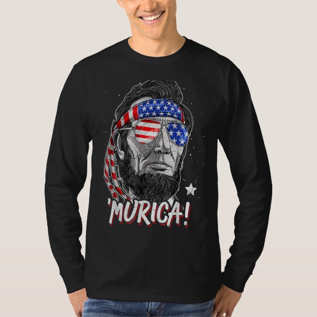 Camiseta Mónica Abe Lincoln 4 De Julio Márico Bandera Estad (Anverso)