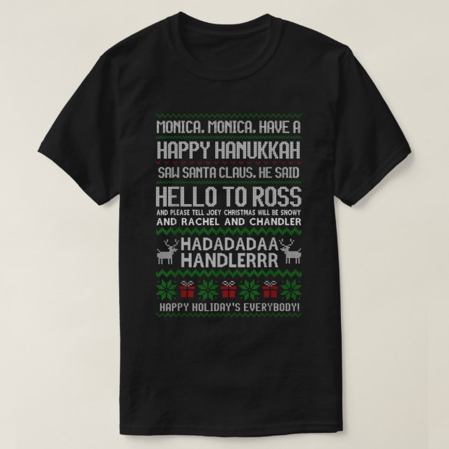Camiseta Monica ten feliz hijo de Navidades de Hanukkah Pho (Diseño del anverso)