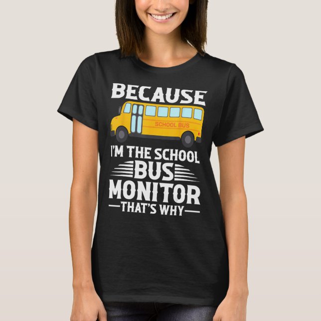 Camiseta Monitor Escolar de Autobús Escolar (Anverso)