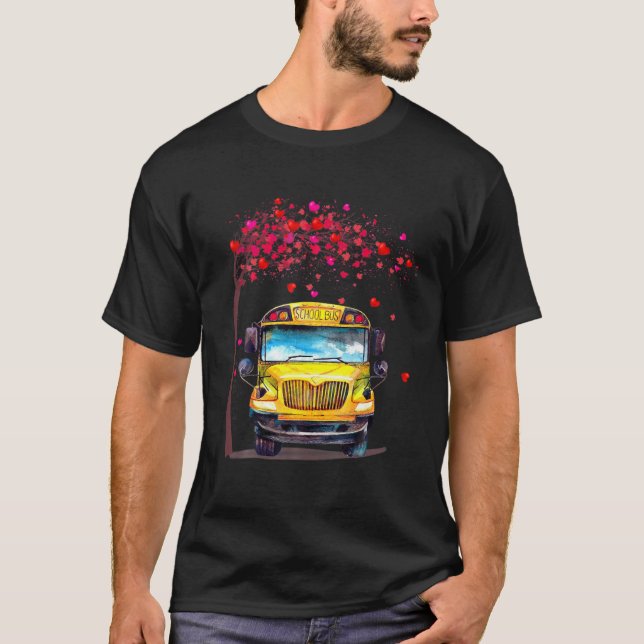 Camiseta Monitor Especial De Autobús Escolar De Abrazos Y B (Anverso)