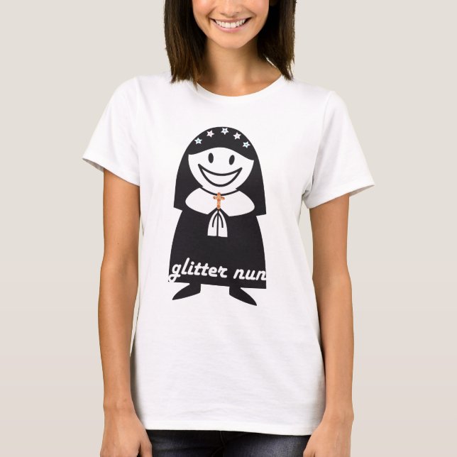 Camiseta Monja del purpurina (Anverso)