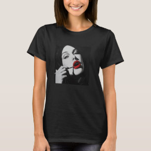 Camiseta monja rebelde con lápiz labial, monja rebelde