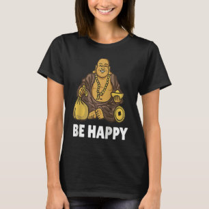 Camiseta Monje Buda Namaste Orando Rezar Sonrisa Feliz Risa
