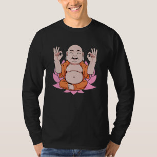 Camiseta Monje Buda Namaste Rezando Rezar Sonrisa Feliz Ris