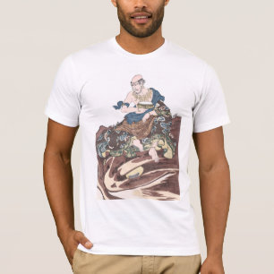 Camiseta Monje budista inmortal de Ukiyo-e en una cabeza de