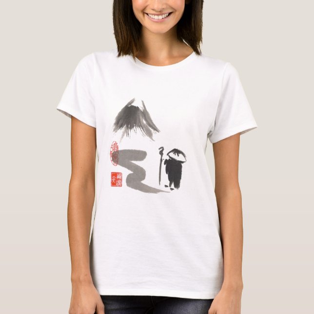 Camiseta Monje del zen en viaje (Anverso)
