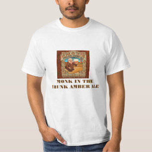 CAMISETA MONJE EN LA CERVEZA INGLESA DEL ÁMBAR DEL TRONCO