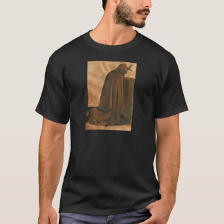 Camiseta Monje Gregoriano En La Oración Usando Cassock Con