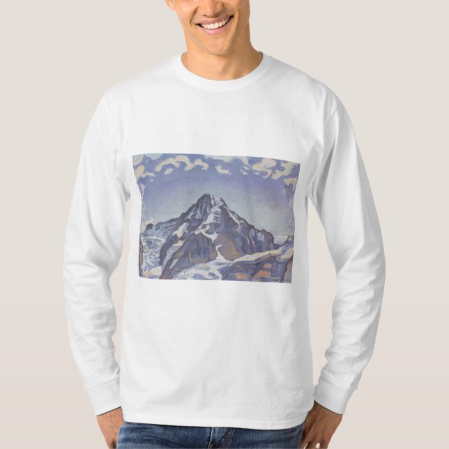 Camiseta Monje Monje Con Nubes (Ferdinand Hodler) (Anverso)